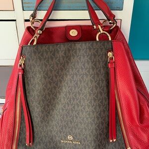 Michael Kors bag in vibrant red